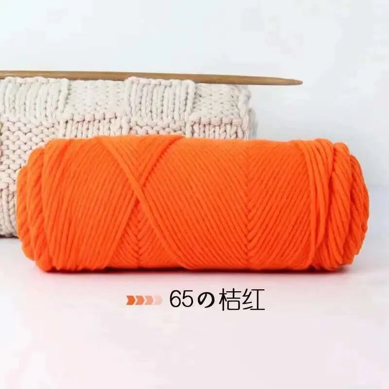 Lover 100g Pure Colour Yarn Soft Milk Cotton Yarn Woolen Yarn 8 ply Thread for Knitting Scarf Wool Handmade DIY Scarves Gift