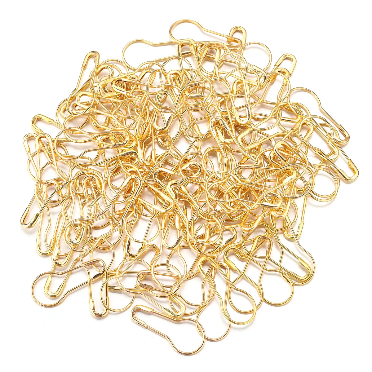 200Pcs Colorful Safety Pins Metal Gourd Pear Shape Locking Knitting Marker Tag Pins For Crafts Garment Brooch Sewing Pins Tools