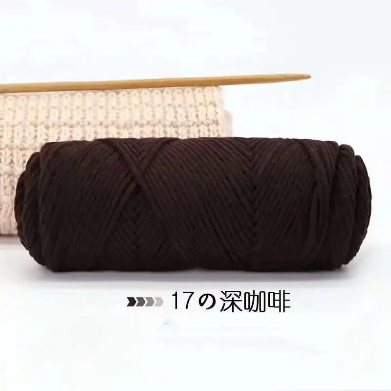 Lover 100g Pure Colour Yarn Soft Milk Cotton Yarn Woolen Yarn 8 ply Thread for Knitting Scarf Wool Handmade DIY Scarves Gift