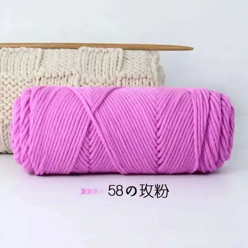 Lover 100g Pure Colour Yarn Soft Milk Cotton Yarn Woolen Yarn 8 ply Thread for Knitting Scarf Wool Handmade DIY Scarves Gift