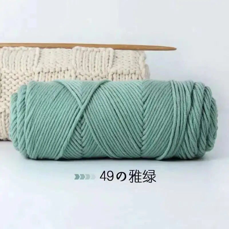 Lover 100g Pure Colour Yarn Soft Milk Cotton Yarn Woolen Yarn 8 ply Thread for Knitting Scarf Wool Handmade DIY Scarves Gift