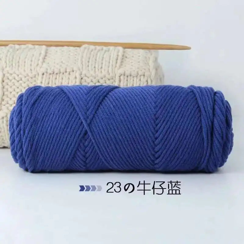 Lover 100g Pure Colour Yarn Soft Milk Cotton Yarn Woolen Yarn 8 ply Thread for Knitting Scarf Wool Handmade DIY Scarves Gift
