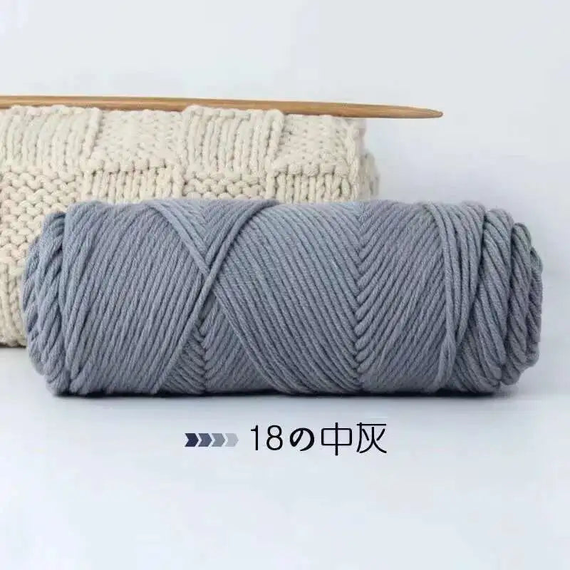Lover 100g Pure Colour Yarn Soft Milk Cotton Yarn Woolen Yarn 8 ply Thread for Knitting Scarf Wool Handmade DIY Scarves Gift