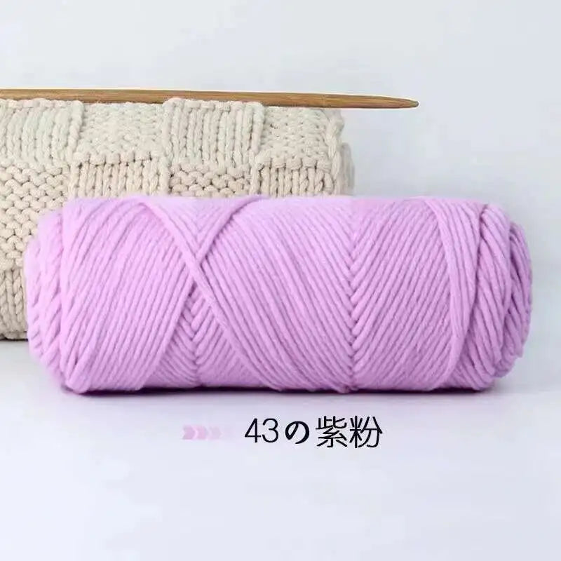Lover 100g Pure Colour Yarn Soft Milk Cotton Yarn Woolen Yarn 8 ply Thread for Knitting Scarf Wool Handmade DIY Scarves Gift