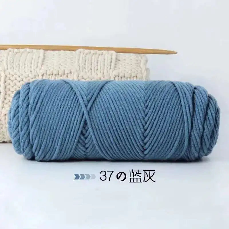 Lover 100g Pure Colour Yarn Soft Milk Cotton Yarn Woolen Yarn 8 ply Thread for Knitting Scarf Wool Handmade DIY Scarves Gift