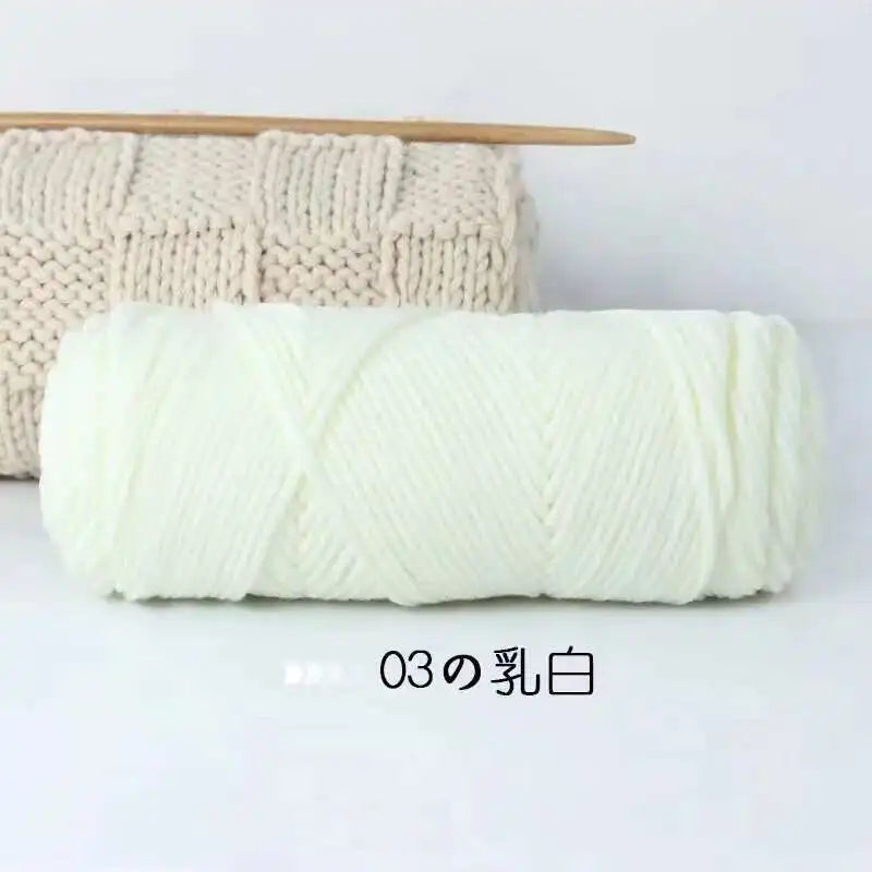 Lover 100g Pure Colour Yarn Soft Milk Cotton Yarn Woolen Yarn 8 ply Thread for Knitting Scarf Wool Handmade DIY Scarves Gift