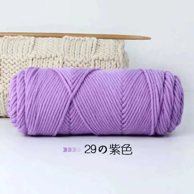Lover 100g Pure Colour Yarn Soft Milk Cotton Yarn Woolen Yarn 8 ply Thread for Knitting Scarf Wool Handmade DIY Scarves Gift