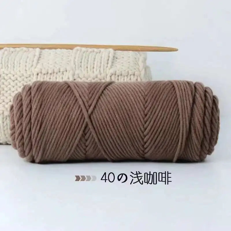 Lover 100g Pure Colour Yarn Soft Milk Cotton Yarn Woolen Yarn 8 ply Thread for Knitting Scarf Wool Handmade DIY Scarves Gift