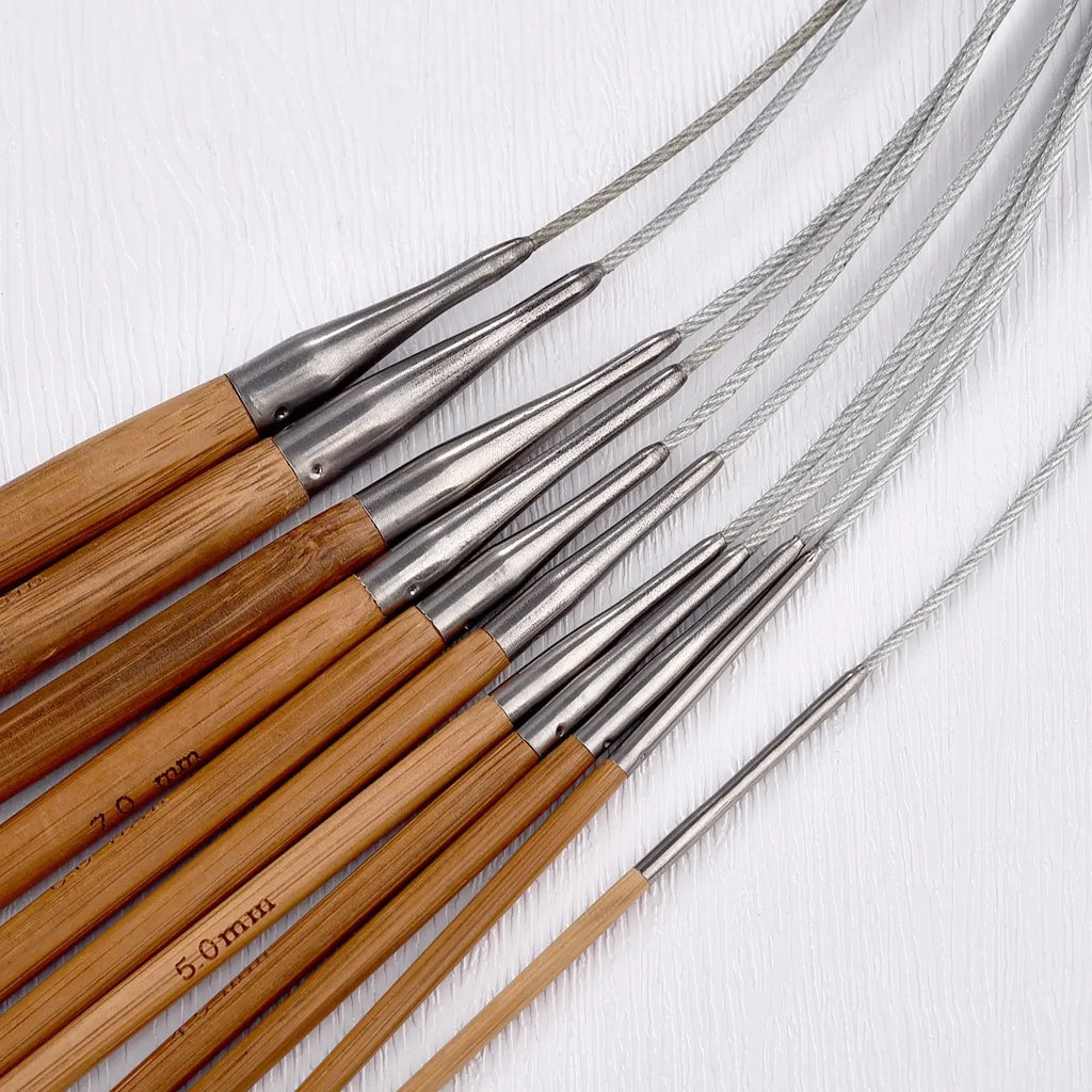 80cm Long Circular Sweater Needle Stainless Steel Crochet Sweater Knitting Tool Handmade DIY Weaving Tools Knitting Needles