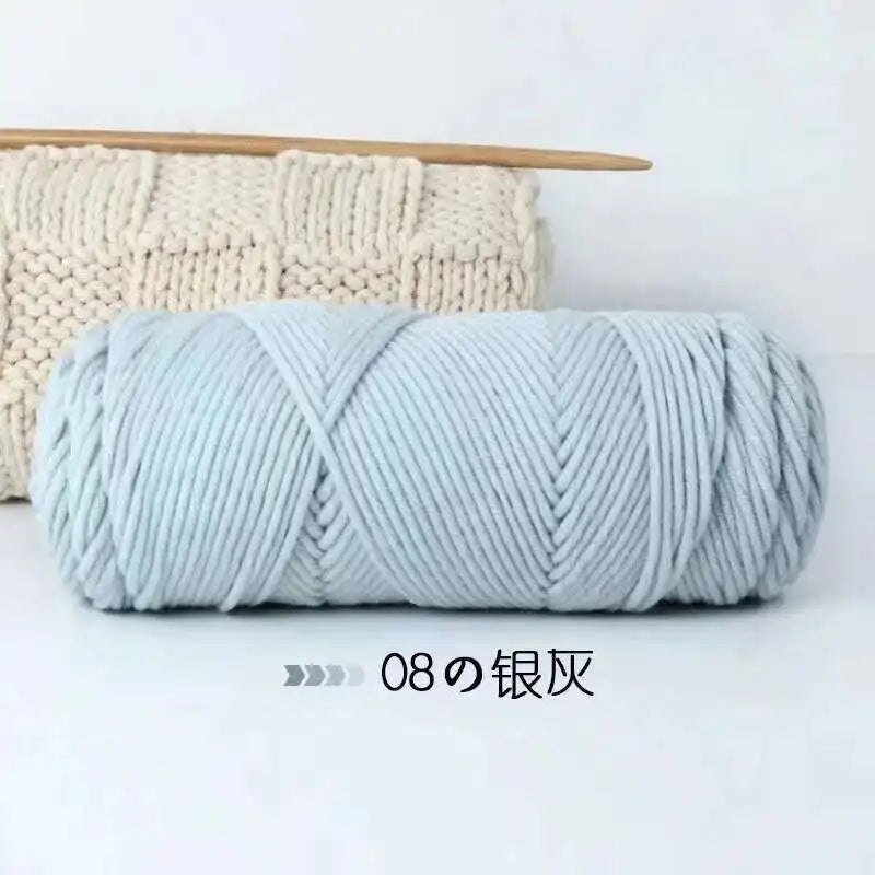 Lover 100g Pure Colour Yarn Soft Milk Cotton Yarn Woolen Yarn 8 ply Thread for Knitting Scarf Wool Handmade DIY Scarves Gift