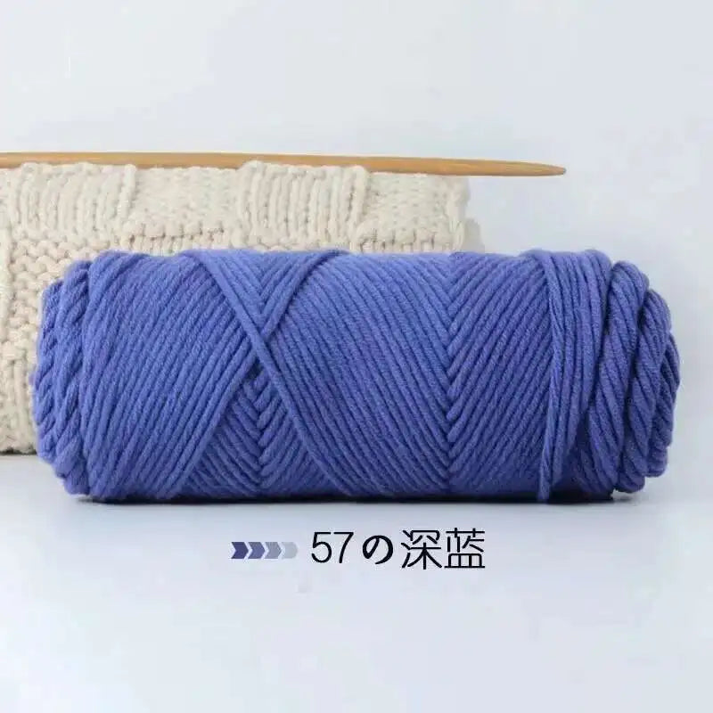 Lover 100g Pure Colour Yarn Soft Milk Cotton Yarn Woolen Yarn 8 ply Thread for Knitting Scarf Wool Handmade DIY Scarves Gift