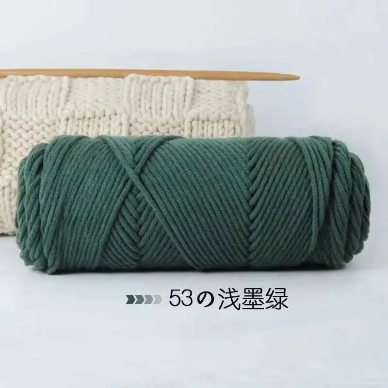 Lover 100g Pure Colour Yarn Soft Milk Cotton Yarn Woolen Yarn 8 ply Thread for Knitting Scarf Wool Handmade DIY Scarves Gift
