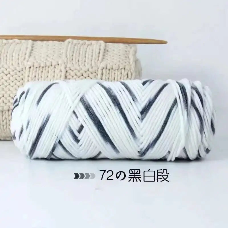Lover 100g Pure Colour Yarn Soft Milk Cotton Yarn Woolen Yarn 8 ply Thread for Knitting Scarf Wool Handmade DIY Scarves Gift