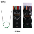 80cm Durable Circular Knitting Needles, Stainless Steel Weaving Pins for Sweater Scarf Making, DIY Knitting Accessories