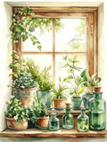 HUACAN 11CT Embroidery Kits Plant Landscape Point Of Cross Flower DMC Thread Hand Sewing Printed Canvas Home Wall Decor