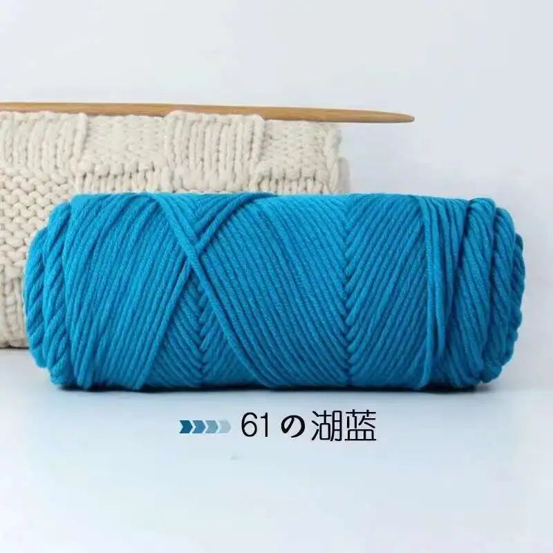 Lover 100g Pure Colour Yarn Soft Milk Cotton Yarn Woolen Yarn 8 ply Thread for Knitting Scarf Wool Handmade DIY Scarves Gift