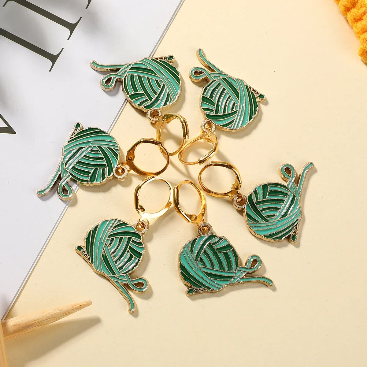 5/8/12pcs Handmade Knitting Stitch Markers Metal Crochet Locking Knitting Markers DIY Yarn Weaving Sewing Accessories Tools Set