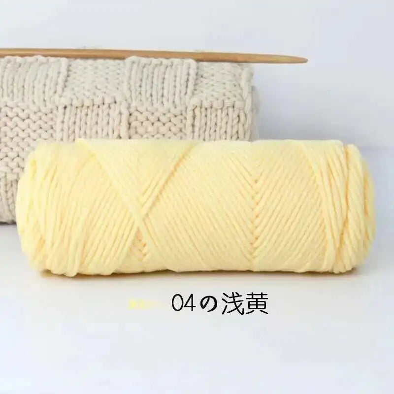 Lover 100g Pure Colour Yarn Soft Milk Cotton Yarn Woolen Yarn 8 ply Thread for Knitting Scarf Wool Handmade DIY Scarves Gift