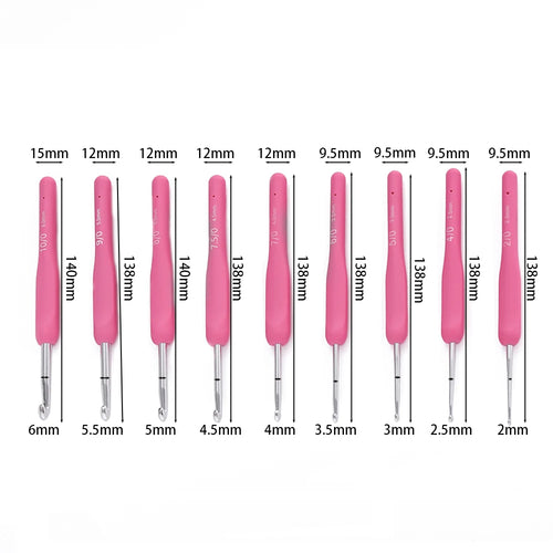 1pcs/Lot Crochet Hooks Rubber Handle Crochet Hooks Colorful Rubber Handle Knitting Ergonomics Handle DIY Jewelry Making Crochet