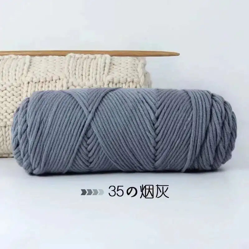 Lover 100g Pure Colour Yarn Soft Milk Cotton Yarn Woolen Yarn 8 ply Thread for Knitting Scarf Wool Handmade DIY Scarves Gift