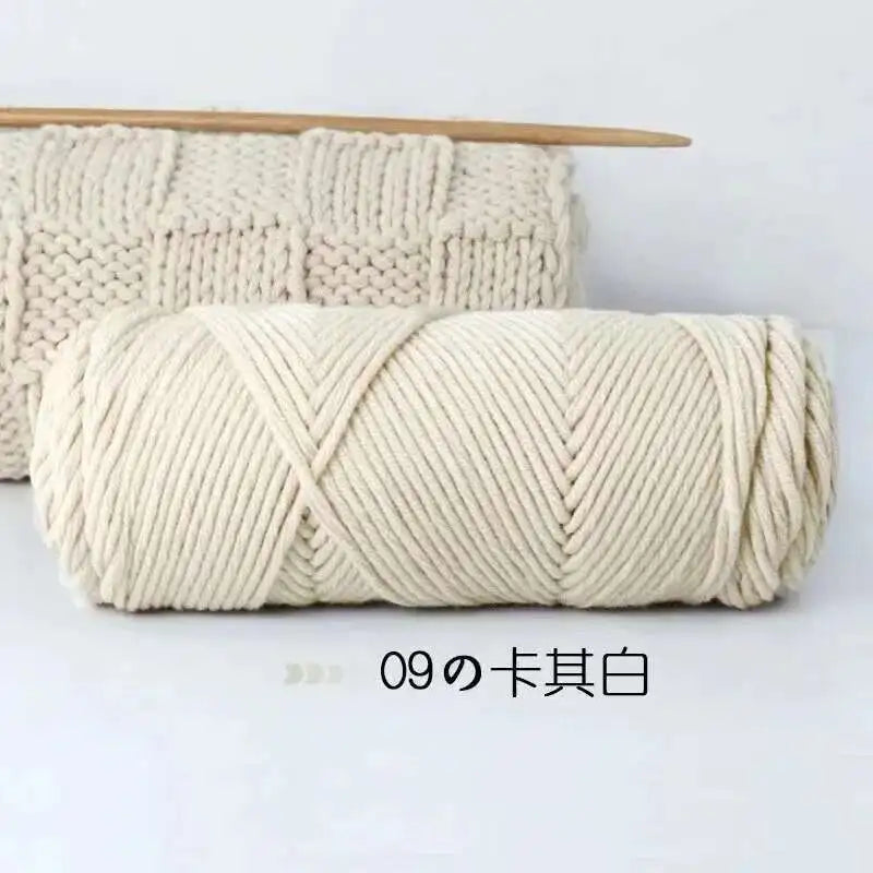 Lover 100g Pure Colour Yarn Soft Milk Cotton Yarn Woolen Yarn 8 ply Thread for Knitting Scarf Wool Handmade DIY Scarves Gift