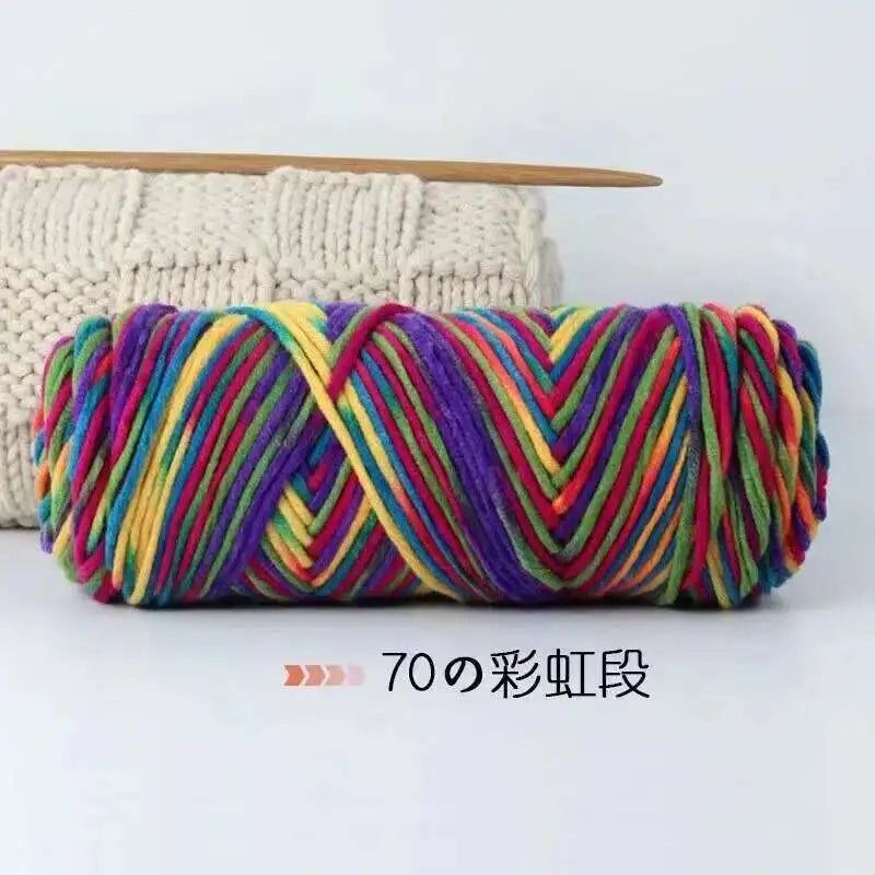 Lover 100g Pure Colour Yarn Soft Milk Cotton Yarn Woolen Yarn 8 ply Thread for Knitting Scarf Wool Handmade DIY Scarves Gift