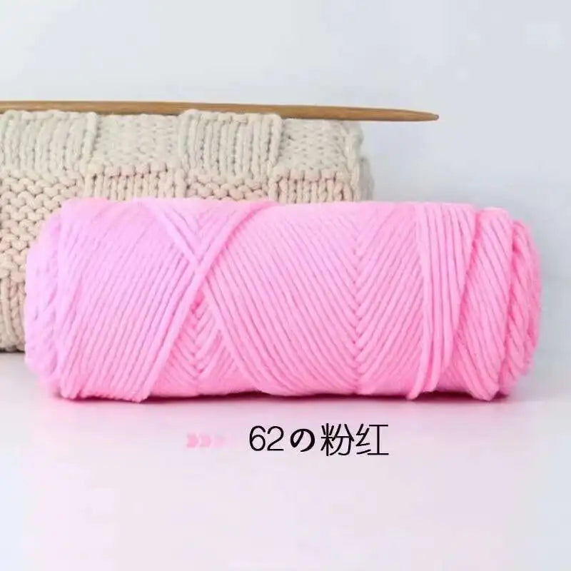 Lover 100g Pure Colour Yarn Soft Milk Cotton Yarn Woolen Yarn 8 ply Thread for Knitting Scarf Wool Handmade DIY Scarves Gift