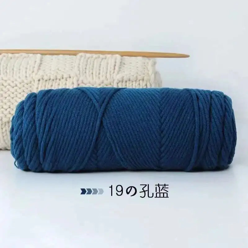 Lover 100g Pure Colour Yarn Soft Milk Cotton Yarn Woolen Yarn 8 ply Thread for Knitting Scarf Wool Handmade DIY Scarves Gift