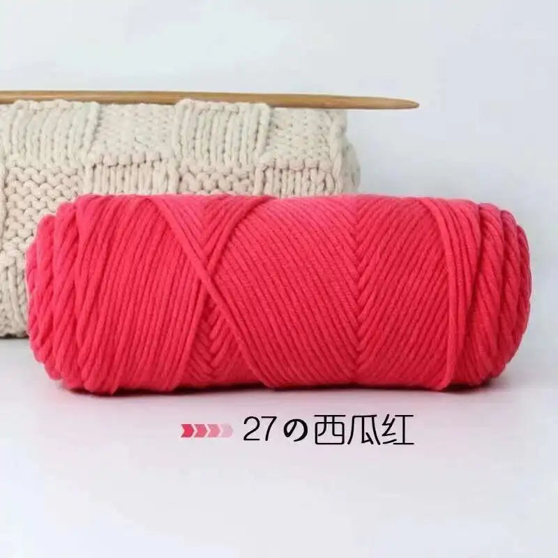 Lover 100g Pure Colour Yarn Soft Milk Cotton Yarn Woolen Yarn 8 ply Thread for Knitting Scarf Wool Handmade DIY Scarves Gift