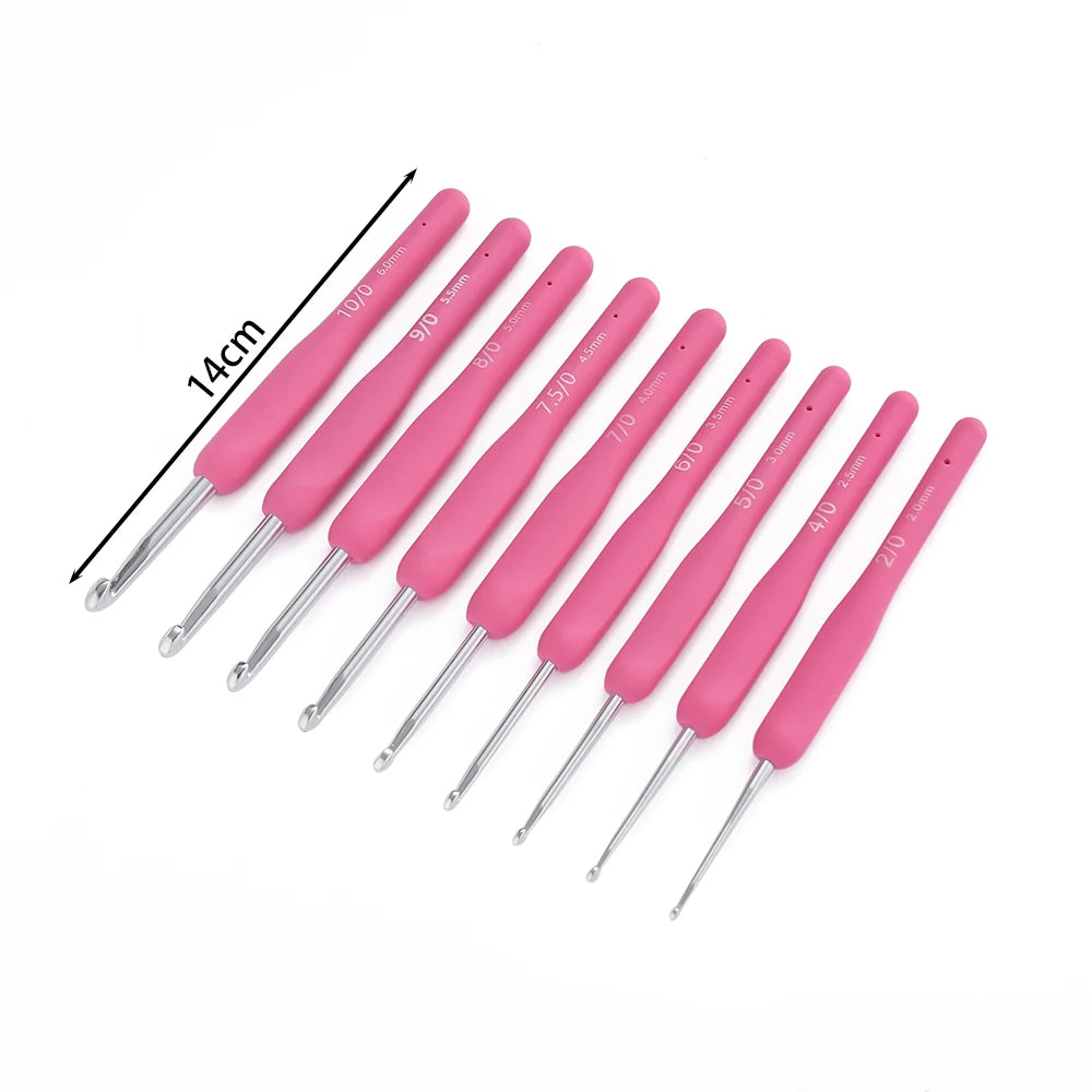 1pcs/Lot Crochet Hooks Rubber Handle Crochet Hooks Colorful Rubber Handle Knitting Ergonomics Handle DIY Jewelry Making Crochet