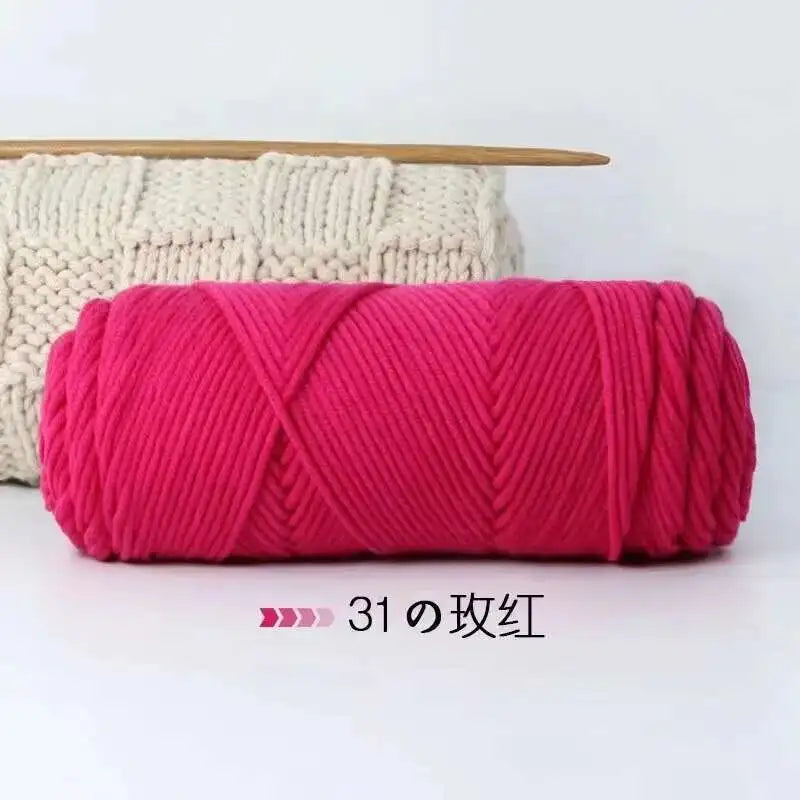 Lover 100g Pure Colour Yarn Soft Milk Cotton Yarn Woolen Yarn 8 ply Thread for Knitting Scarf Wool Handmade DIY Scarves Gift