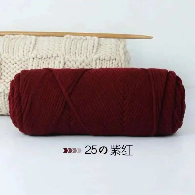 Lover 100g Pure Colour Yarn Soft Milk Cotton Yarn Woolen Yarn 8 ply Thread for Knitting Scarf Wool Handmade DIY Scarves Gift