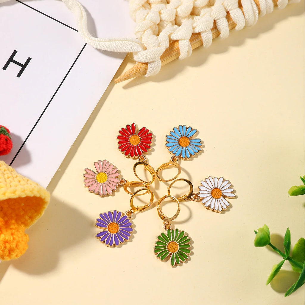 5/8/12pcs Handmade Knitting Stitch Markers Metal Crochet Locking Knitting Markers DIY Yarn Weaving Sewing Accessories Tools Set
