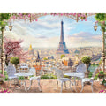 City Paris Landscape Printed Water-Soluble Canvas 11CT Cross Stitch Full Kit Embroidery DMC Threads Knitting       Mulina