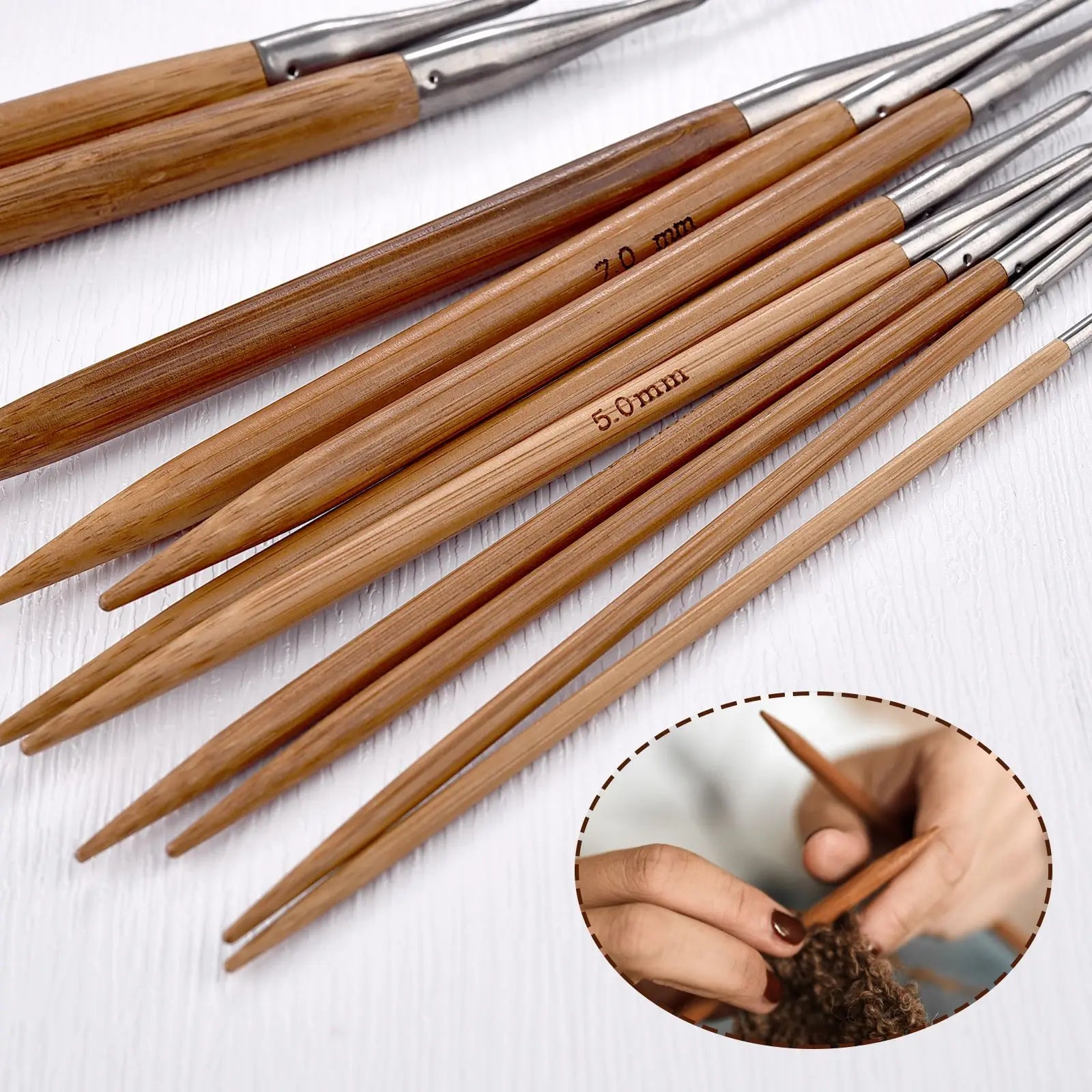 80cm Long Circular Sweater Needle Stainless Steel Crochet Sweater Knitting Tool Handmade DIY Weaving Tools Knitting Needles