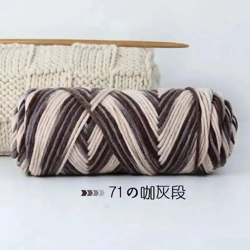 Lover 100g Pure Colour Yarn Soft Milk Cotton Yarn Woolen Yarn 8 ply Thread for Knitting Scarf Wool Handmade DIY Scarves Gift