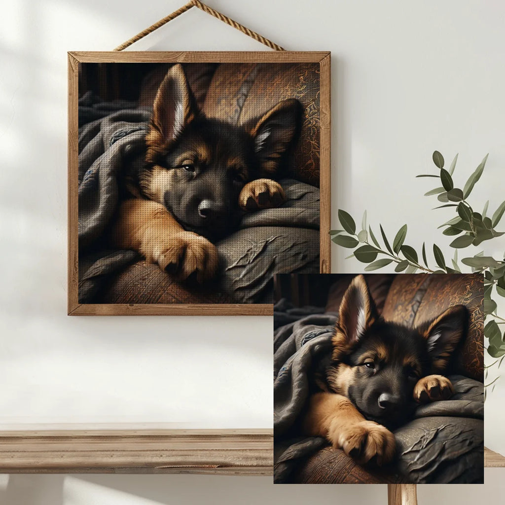 40X40CM German Shepherd cross stitch kit