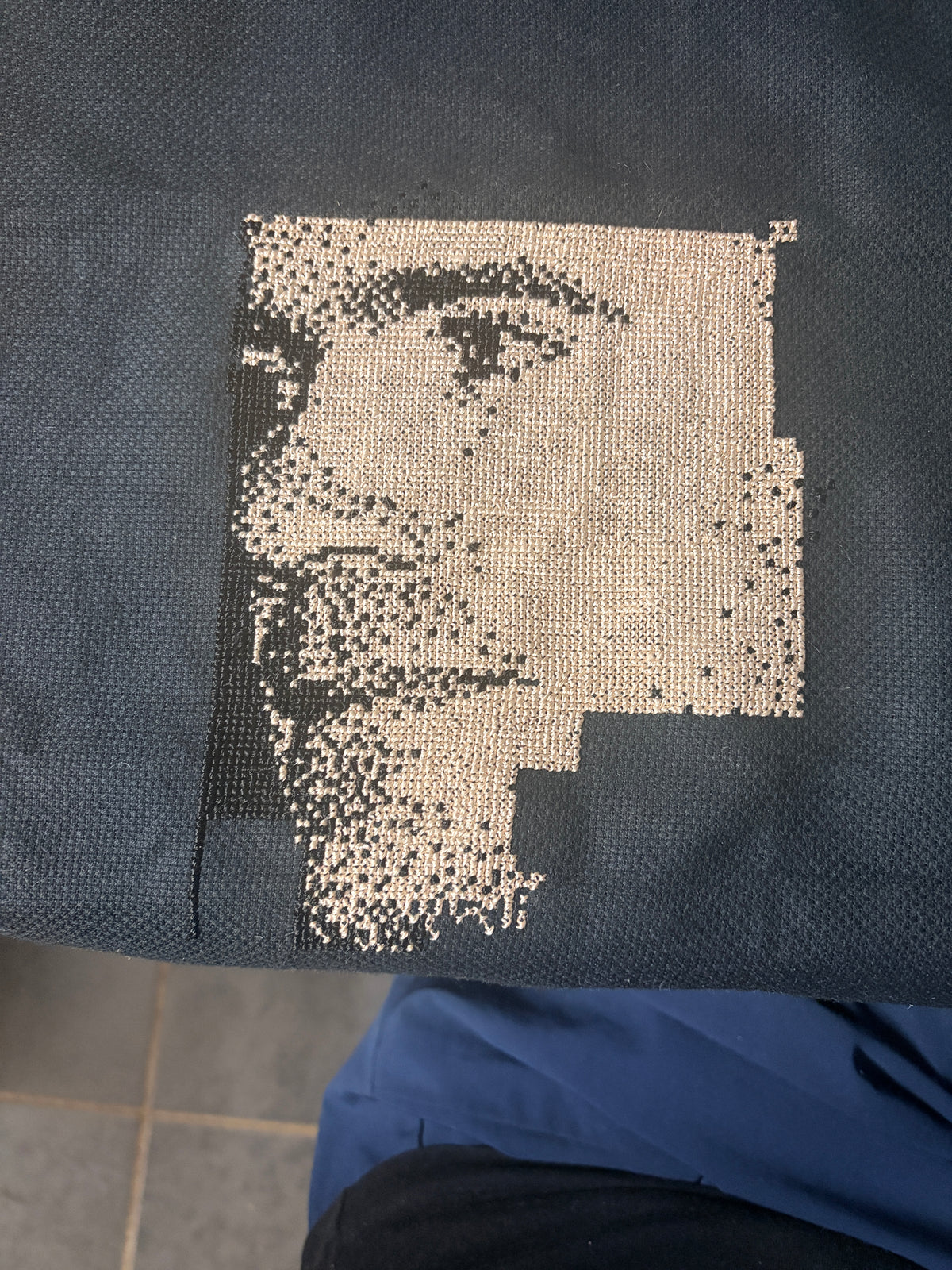 Custom Cross-Stitch Portrait – Handmade from Your Photo (29,400 Stitches)