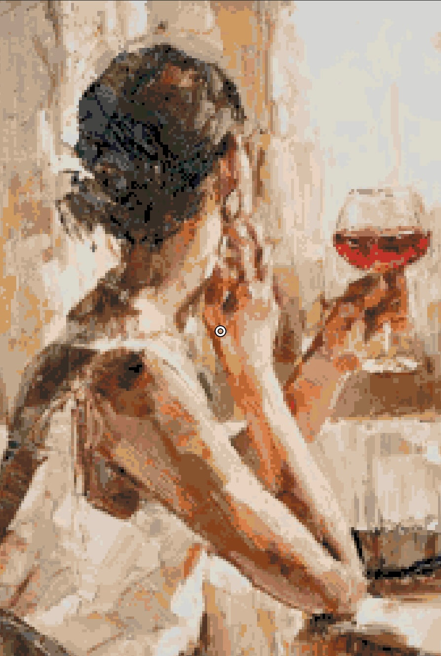 Custom Cross-Stitch Portrait – Large (30x35cm)