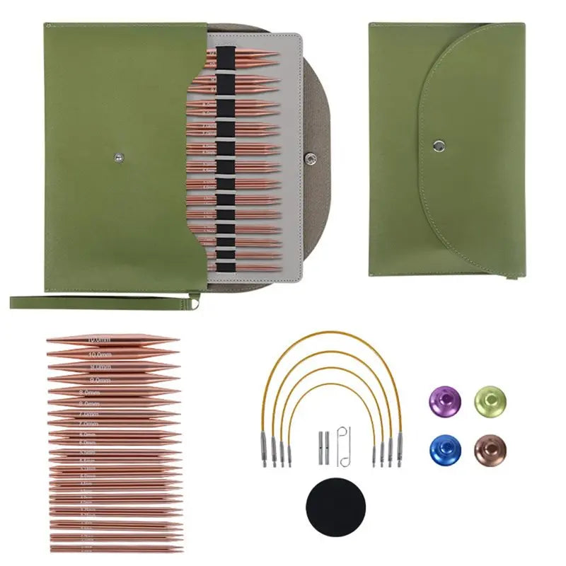 Interchangeable Circular Knitting Needles Set – 13 Pairs (3mm–10mm)