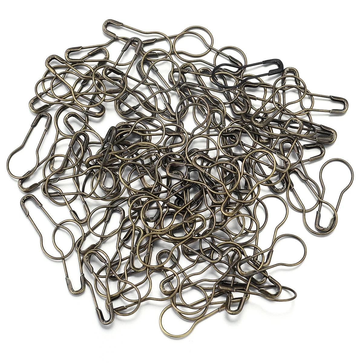 200Pcs Colorful Safety Pins Metal Gourd Pear Shape Locking Knitting Marker Tag Pins For Crafts Garment Brooch Sewing Pins Tools