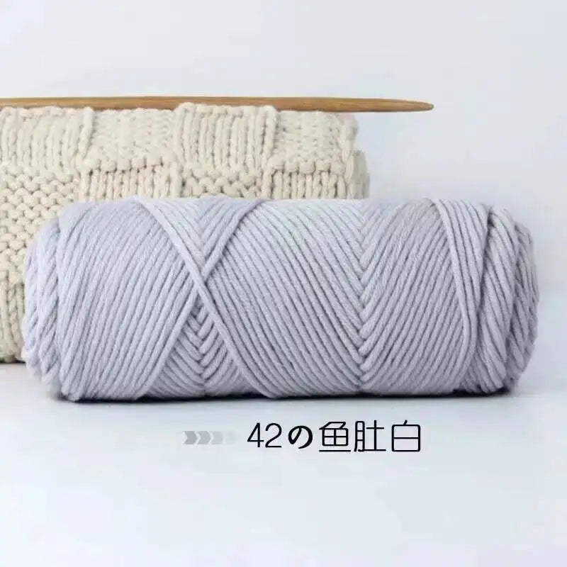 Lover 100g Pure Colour Yarn Soft Milk Cotton Yarn Woolen Yarn 8 ply Thread for Knitting Scarf Wool Handmade DIY Scarves Gift