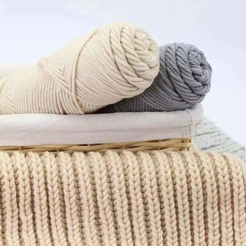 Lover 100g Pure Colour Yarn Soft Milk Cotton Yarn Woolen Yarn 8 ply Thread for Knitting Scarf Wool Handmade DIY Scarves Gift
