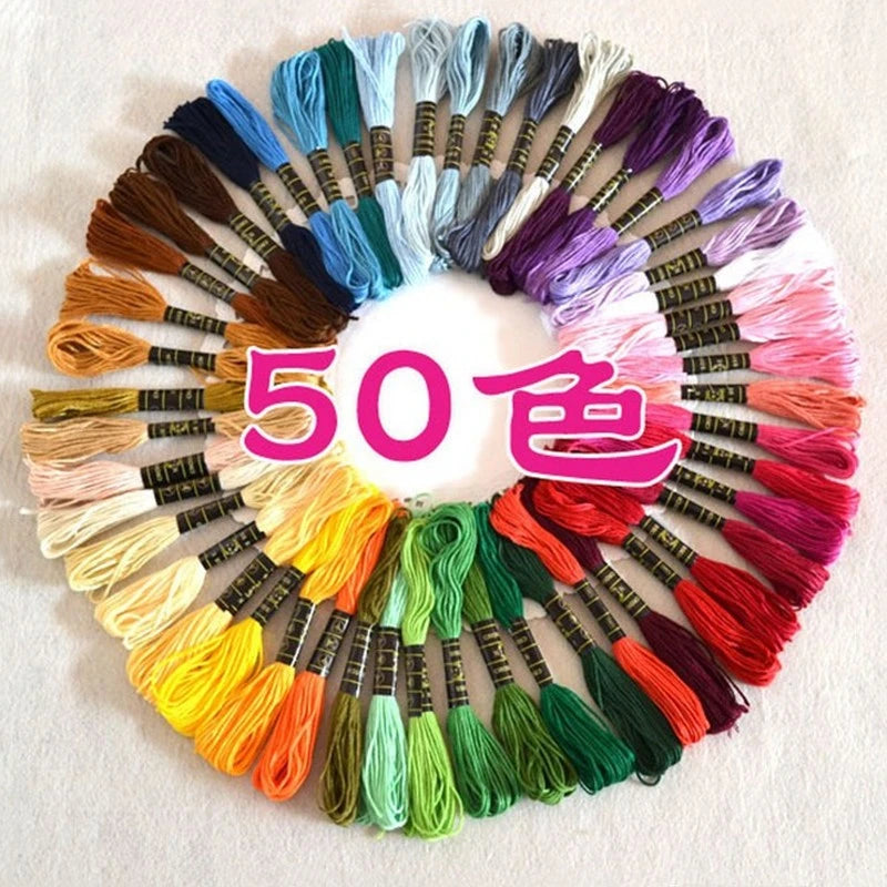 200/100/50 Anchor Similar DMC Cross Stitch Cotton Embroidery Thread Floss Sewing Skeins Craft Hogard