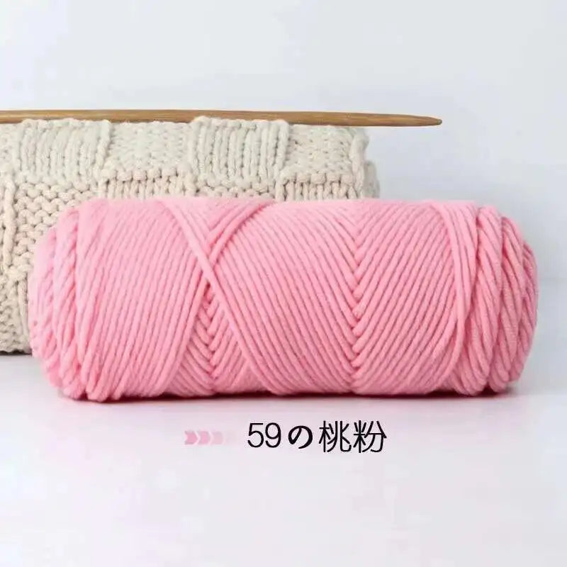 Lover 100g Pure Colour Yarn Soft Milk Cotton Yarn Woolen Yarn 8 ply Thread for Knitting Scarf Wool Handmade DIY Scarves Gift