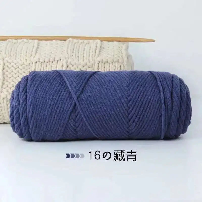Lover 100g Pure Colour Yarn Soft Milk Cotton Yarn Woolen Yarn 8 ply Thread for Knitting Scarf Wool Handmade DIY Scarves Gift