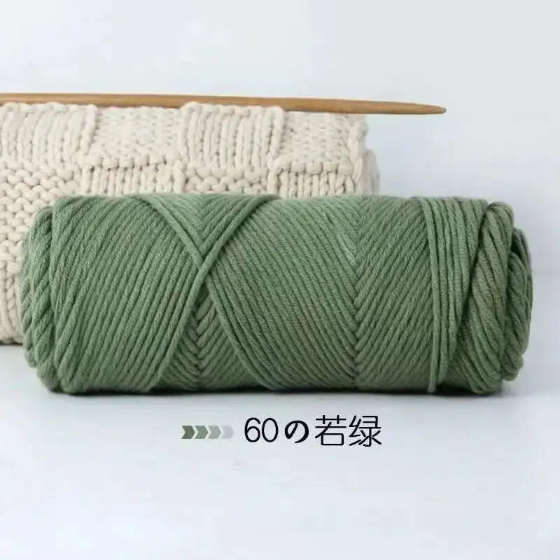 Lover 100g Pure Colour Yarn Soft Milk Cotton Yarn Woolen Yarn 8 ply Thread for Knitting Scarf Wool Handmade DIY Scarves Gift