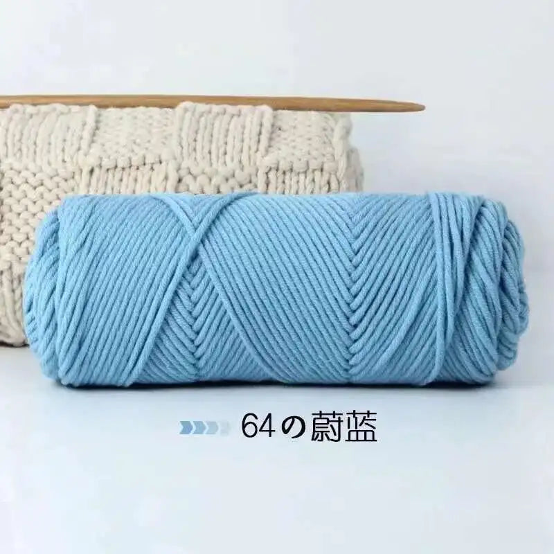 Lover 100g Pure Colour Yarn Soft Milk Cotton Yarn Woolen Yarn 8 ply Thread for Knitting Scarf Wool Handmade DIY Scarves Gift