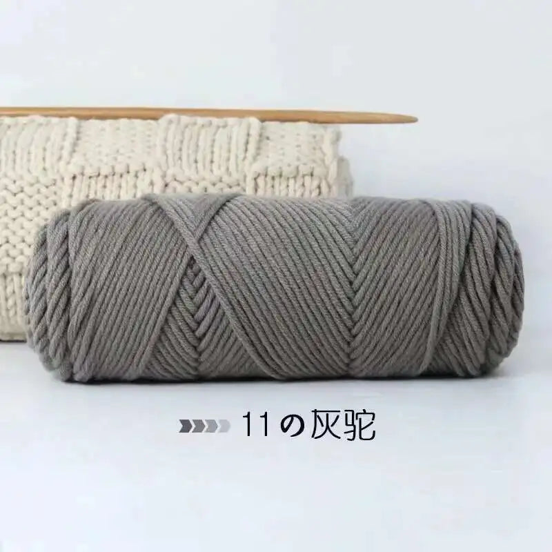 Lover 100g Pure Colour Yarn Soft Milk Cotton Yarn Woolen Yarn 8 ply Thread for Knitting Scarf Wool Handmade DIY Scarves Gift