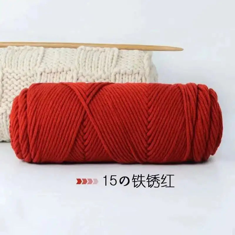 Lover 100g Pure Colour Yarn Soft Milk Cotton Yarn Woolen Yarn 8 ply Thread for Knitting Scarf Wool Handmade DIY Scarves Gift
